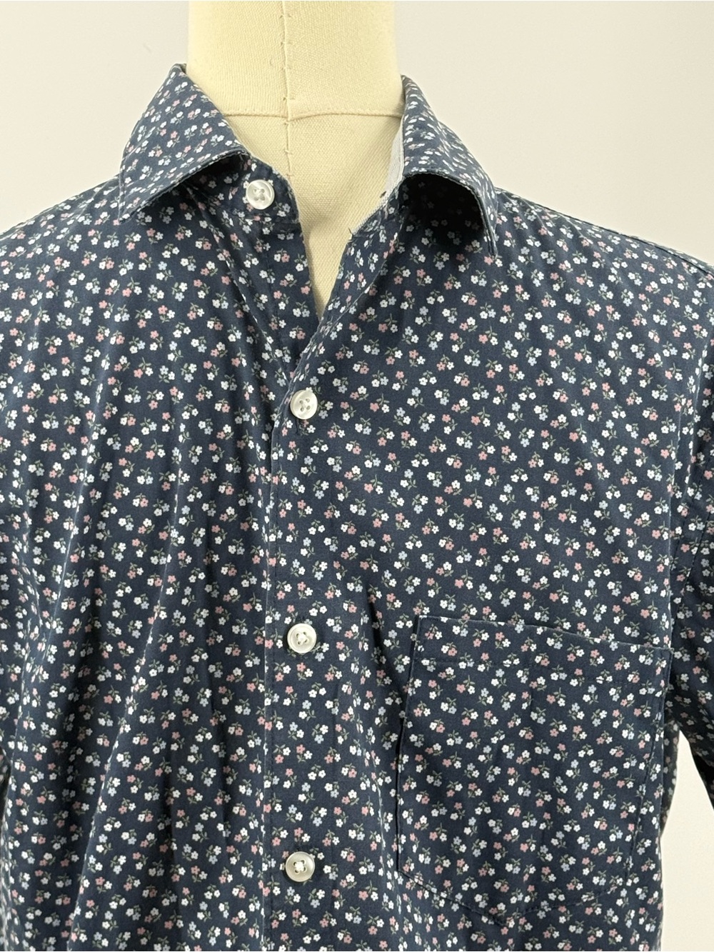 Van Heusen slim fit Navy Floral Print Button-Down Shirt